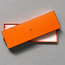 Hermes Orange Tie Empty Gift