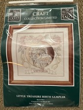 Little Treasure Birth Sampler Cross Stitch Kit - Brand New. Sealed