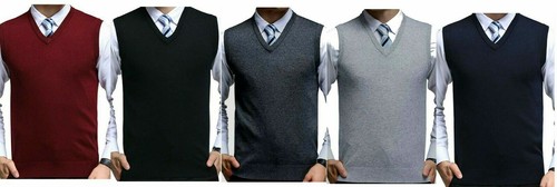 Mens neck sleeveless - v,
