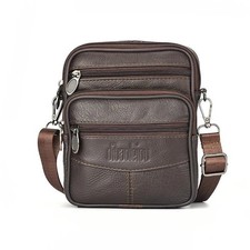 Men's Genuine Leather Crossbody Bag Shoulder Bags Business Medium sized Bag