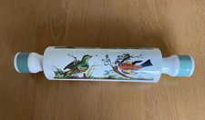 VINTAGE BIRDS OF BRITAIN PORTMEIRION POTTERY KITCHEN ROLLING PIN 