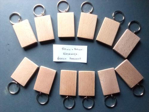 Blank wood keyrings 50mm - blank,