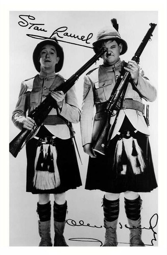 Laurel hardy autograph - laurel, &