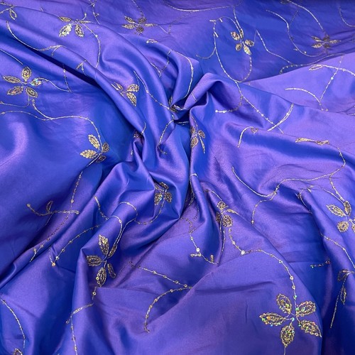 Taffeta fabric gold sequins - fabric,