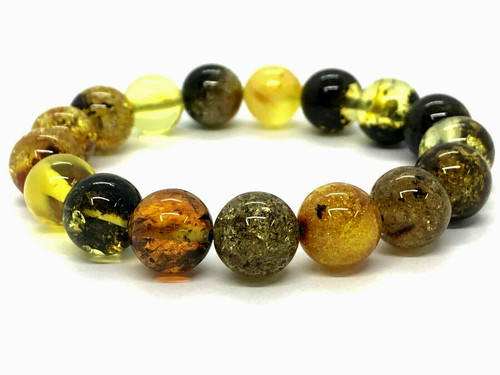 Amber bracelet gift round - amber,