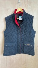 Welligogs Quilted Gilet Women's Navy Blue Waxed Waistcoat Country Vest Size M/L