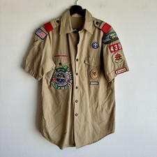 Patched Boy Scout Leader Shirt BSA Indianhead Sioux