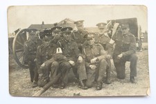 Army Field Gun Crew 1930s Real Photo Postcard.