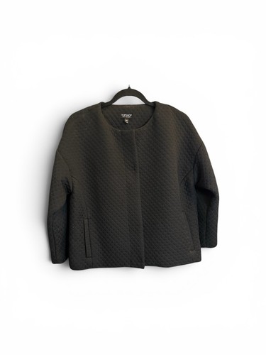 Topshop quilted black cropped - topshop,