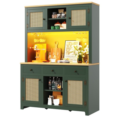 Vintage green tall cabinet led - green,
