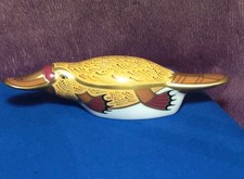 Royal Crown Derby DUCK BILLED PLATYPUS Paperweight - Silver  Stopper