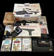 SEGA MASTER SYSTEM 2 GAMES CONSOLE BUNDLE LIGHT PHASER BOXED ALEX KIDD BUILT IN