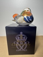Royal Crown Derby Mandarin Duck Paperweight Silver Stopper Excellent Condition