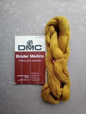 a hank of DMC Broder Medicis old gold yellow colour 100% wool yarn, never used
