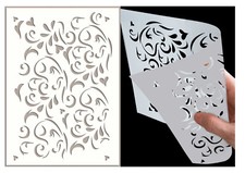 Floral Stencil Allover Pattern