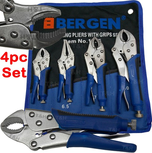 Bergen locking pliers 4pc - pliers,
