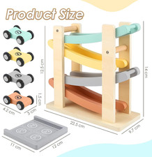 Wooden Car Ramp Toy for 1-2