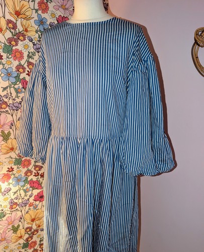 Markey dress blue white - lf,