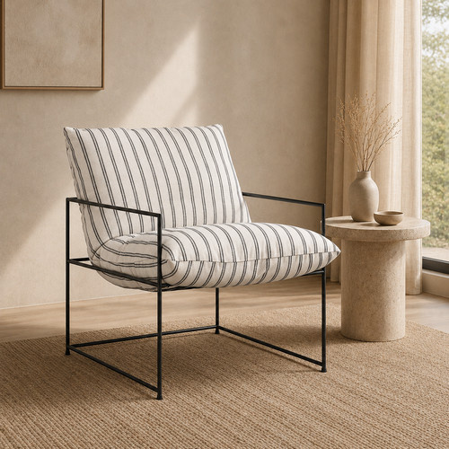 Chalk stripe fabric - chalk,