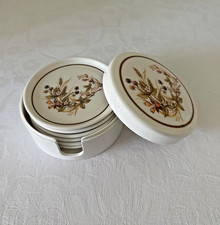 Marks & Spencer Harvest Melamine Set of 6 Coasters in Storage Container