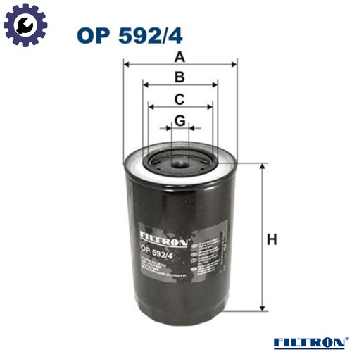 Oil filter 592 - op, 592/4