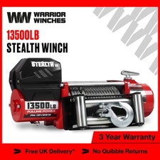 Stealth Electric Winch 12v 13500lb Steel Rope with Wireless Trailer Recovery 4x4