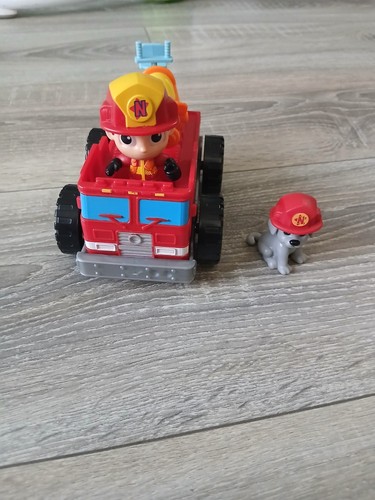 Fireman fire truck and - fire, dog
