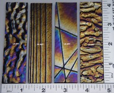 4 PIECES 1" x 4" IRIDIZED