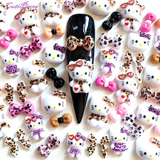 3D Kitty Nail Art Leopard Spot