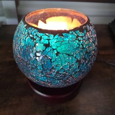 Blue Mosaic Glass Himalayan