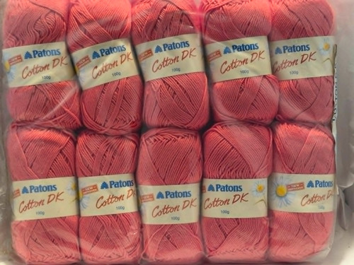 1kg patons cotton - dk, rose