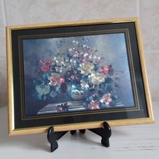 Dufex Foil Picture Floral Print 26x21cm Flower Still Life Horizontal Framed Art