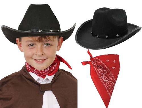Kids black cowboy hat - kids,