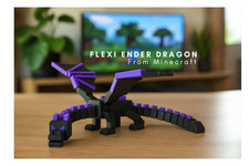 Minecraft Flexible Ender Dragon Fully articulated dragon for Minefraft