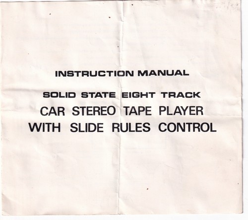 Solid state eight track car - solid,
