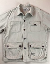 Canvas Field Coat Barn Coat Workwear Unlined Beige Size L - see size note