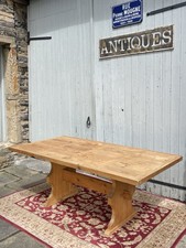 Solid Pine Plank Top 8 Seater  Priory Kitchen/Dining Table & 6 Seats in VGC