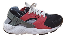 Nike Air Huarache black/red/grey/white unisex lace up trainers UK size 6 EU s 40