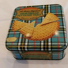 Biscuit Tin empty Sainsburys shortbread small approx 5" preloved 
