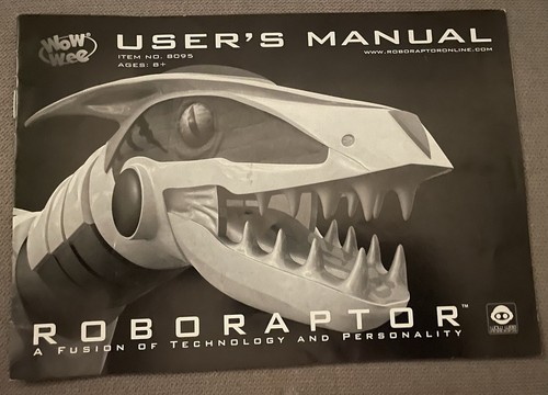 Wowwee roboraptor user - roboraptor, user’s