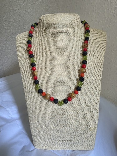 Semi precious stone necklace - semi-precious,