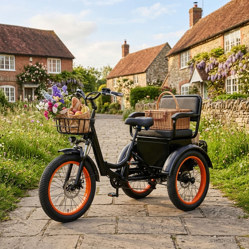 Folding electric tricycle - folding,