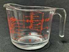 Vintage French 1 cup/0.25L glass measuring jug