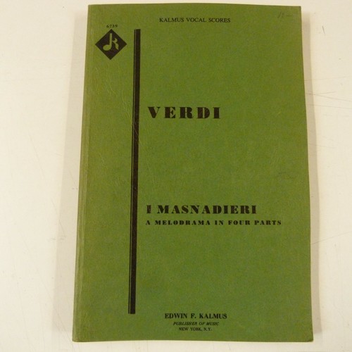 Vocal score giuseppe - vocal, verdi
