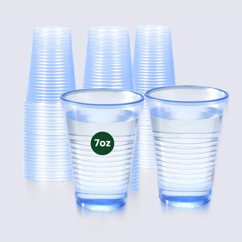7oz blue cups reusable plastic - blue,
