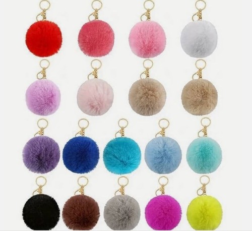 Keyring soft faux - faux, fluffy