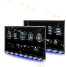 2Pcs Car Rear Seat Headrest Monitor 1080P Touch Screen TV Player WiFi BT 2+32GB