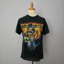 Megadeth Skull Soldier Promo Vintage Medium Shirt Tennessee River Tour Tee Rare