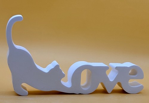 Handmade cat love resin - love,