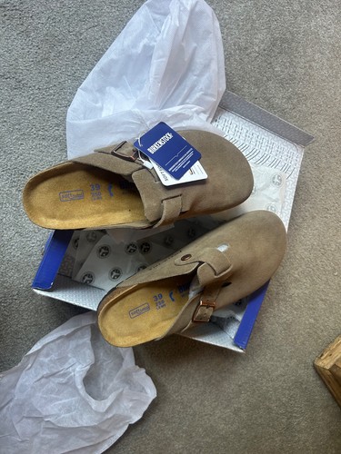 Taupe birkenstock boston clogs - birkenstock,